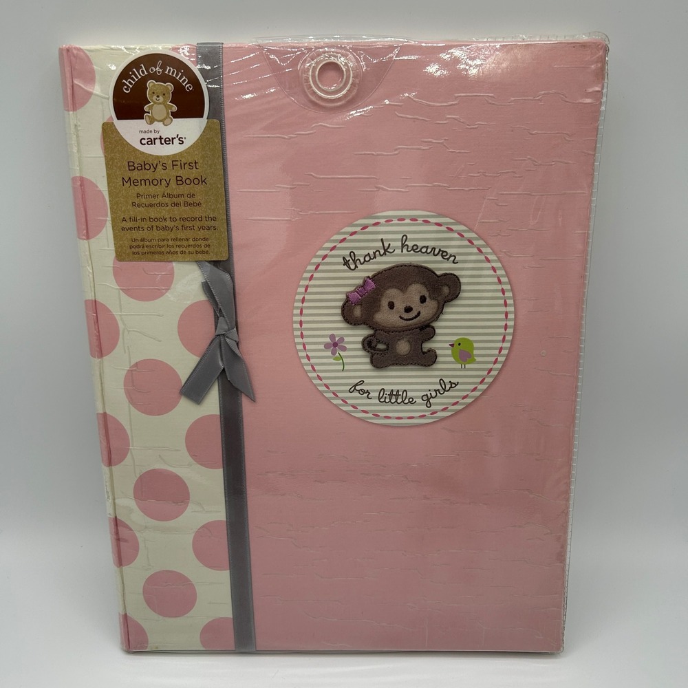Child of Mine Carters Baby Memory Book Girl Pink Animal First Year‎ Journal NEW